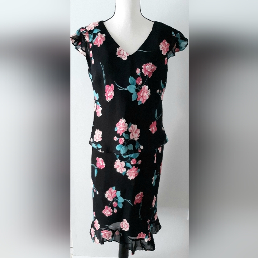 Y2K Evan Picone Rayon Skirt Set 10